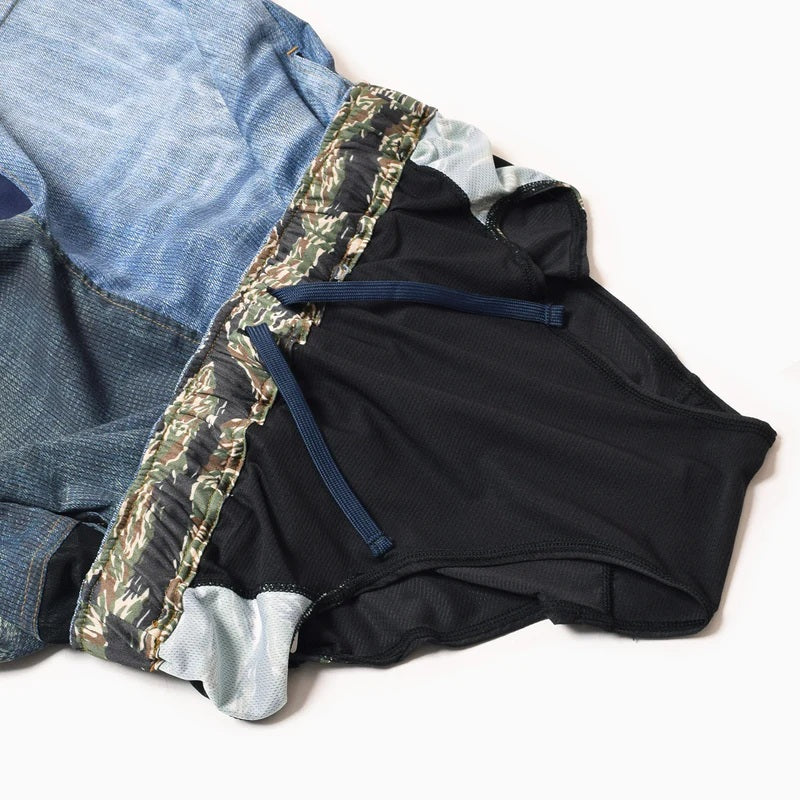 【MOUNTAIN MARTIAL ARTS】 MMA Denim Racing Run Shorts (Crazy)