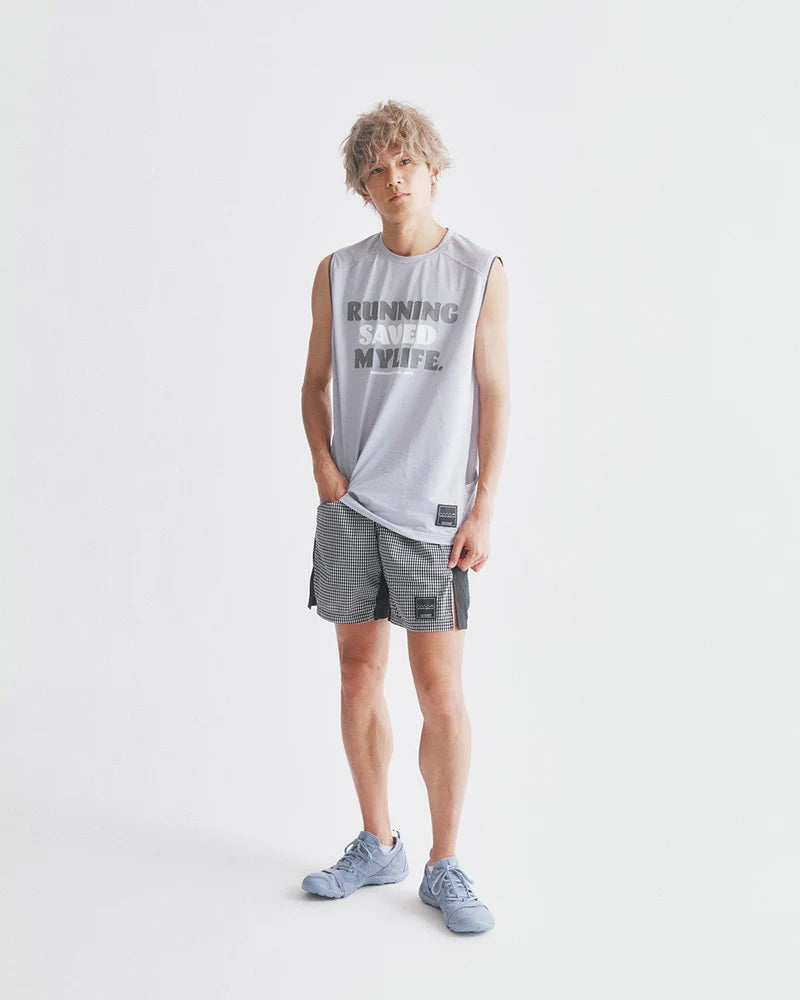 【MOUNTAIN MATHIAL ARTS】 MMA Side Graphic Run Shorts V3 (Black Check)