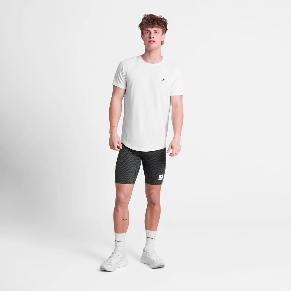 【SAYSKY】Zig Zag Combat+ Short Tights 9inch - Blackzigzag [メンズ]