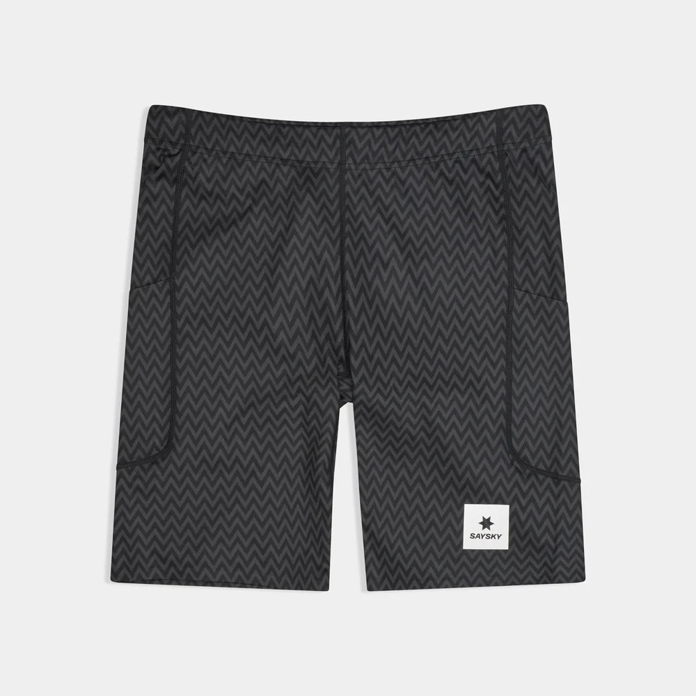 【SAYSKY】Zig Zag Combat+ Short Tights 9inch - Blackzigzag [メンズ]