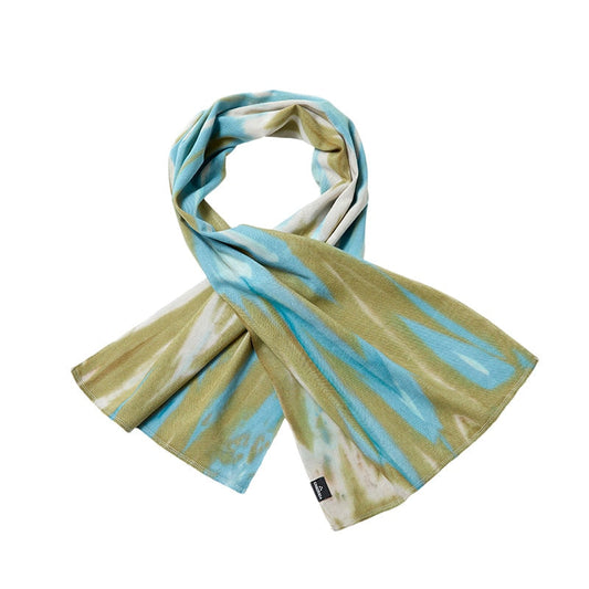 【CHAORAS】スポーツてぬぐい / タイダイ カーキ×ライトブルー